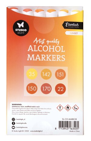 Studio Light Alcohol Markers Sunset (SL-CO-MARK38) Studio Light Alcohol Markers Sunset (SL-CO-MARK38)
