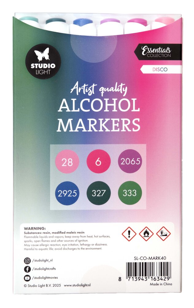 Studio Light Alcohol Markers Disco (SL-CO-MARK40) Studio Light Alcohol Markers Disco (SL-CO-MARK40)