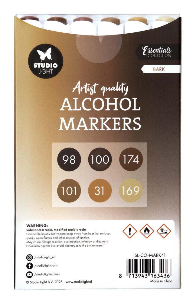 Studio Light Alcohol Markers Bark (SL-CO-MARK41) Studio Light Alcohol Markers Bark (SL-CO-MARK41)