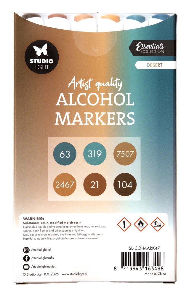 Studio Light Alcohol Markers Desert (SL-CO-MARK47) Studio Light Alcohol Markers Desert (SL-CO-MARK47)