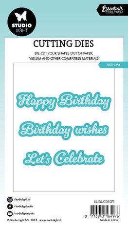 Studio Light Birthday Essentials Cutting Die (SL-ES-CD1071) Studio Light Birthday Essentials Cutting Die (SL-ES-CD1071)