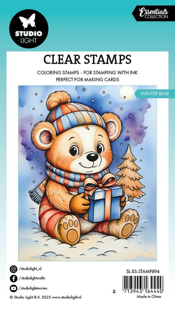 Studio Light Winter Bear Essentials Clear Stamp (SL-ES-STAMP894) Studio Light Winter Bear Essentials Clear Stamp (SL-ES-STAMP894)
