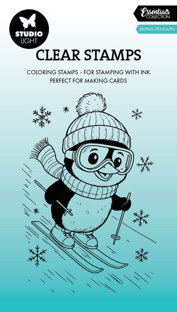 Studio Light Skiing Penguin Essentials Clear Stamp (SL-ES-STAMP897) Studio Light Skiing Penguin Essentials Clear Stamp (SL-ES-STAMP897)