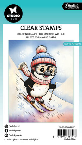 Studio Light Skiing Penguin Essentials Clear Stamp (SL-ES-STAMP897) Studio Light Skiing Penguin Essentials Clear Stamp (SL-ES-STAMP897)