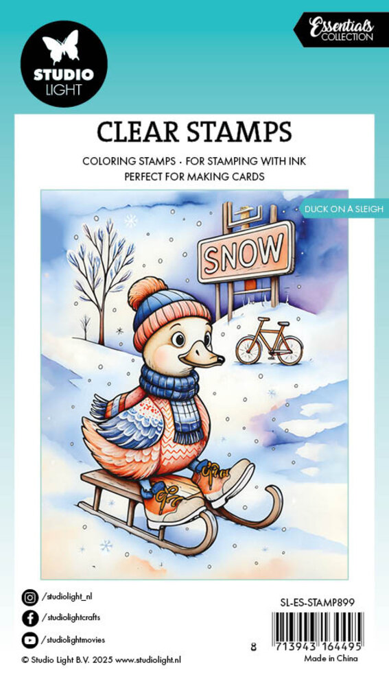 Studio Light Duck on a Sleigh Essentials Clear Stamp (SL-ES-STAMP899) Studio Light Duck on a Sleigh Essentials Clear Stamp (SL-ES-STAMP899)
