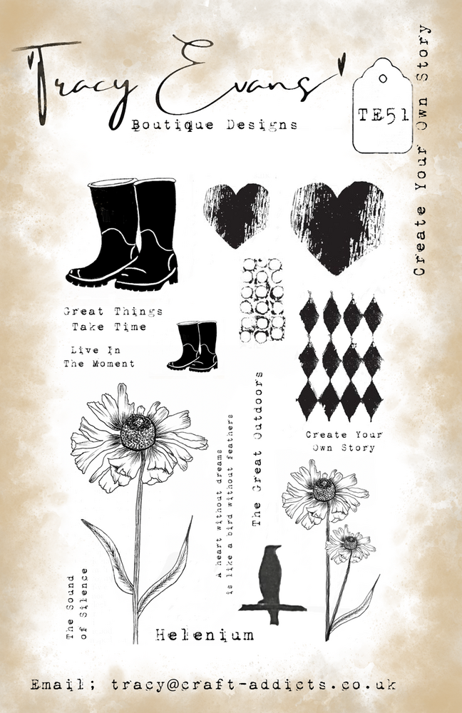 Tracy Evans Create Your Own Story A5 Stamp (TE051) Tracy Evans Create Your Own Story A5 Stamp (TE051)