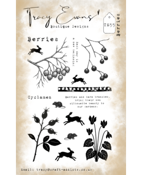 Tracy Evans Berries A6 Stamp (TE055) Tracy Evans Berries A6 Stamp (TE055)