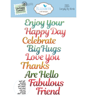 Elizabeth Craft Designs Romantic Revival Die Everyday Big Words (2305)