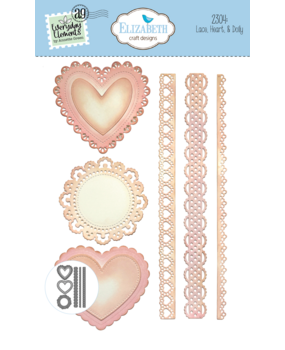 Elizabeth Craft Designs Romantic Revival Die Lace, Heart & Doily (2304) Elizabeth Craft Designs Romantic Revival Die Lace, Heart & Doily (2304)