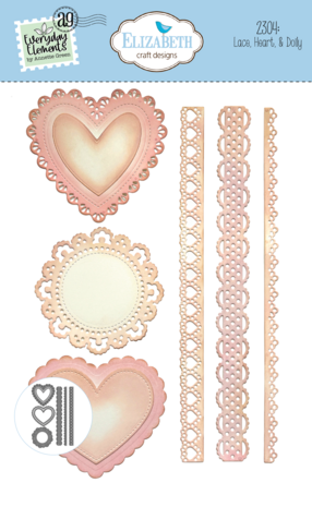 Elizabeth Craft Designs Romantic Revival Die Lace, Heart & Doily (2304) Elizabeth Craft Designs Romantic Revival Die Lace, Heart & Doily (2304)