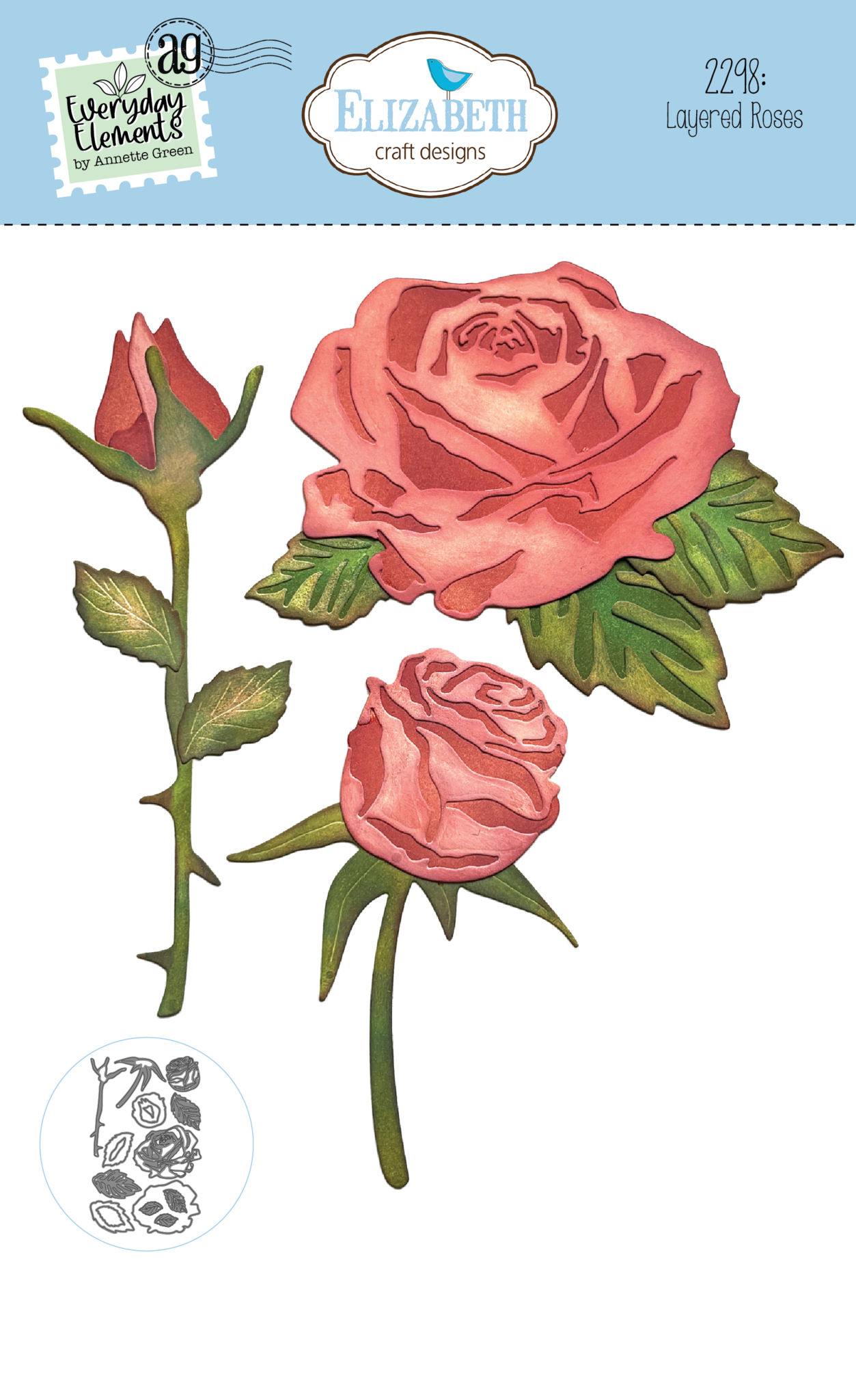 Romantic Revival Die Layered Roses (2298) - Craftlines B.V.