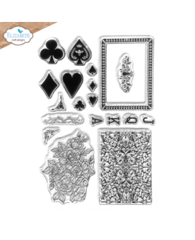 Elizabeth Craft Designs Romantic Revival Stamps Playing Card Collage (CS430)