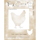 Tracy Evans Cluck 4x4 Inch Snippet Stencil (SS030)