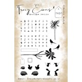 Tracy Evans Alpha Florals A5 Stamp (TE032)