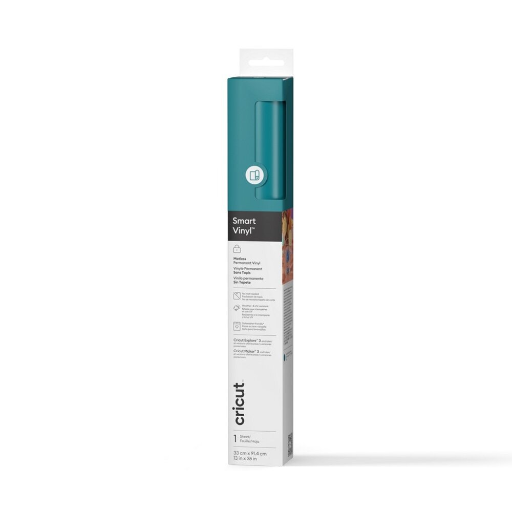 Cricut Smart Vinyl Permanent Aqua 3 ft (2011600) Cricut Smart Vinyl Permanent Aqua 3 ft (2011600)