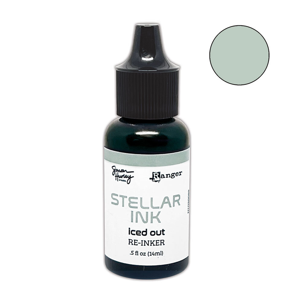 Ranger Simon Hurley create. Stellar Iced Out Re-inker 0.5 fl oz (HUI90069)