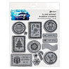 Ranger Simon Hurley create. Cling Mount Stamp Christmas Postage (HUR92094)
