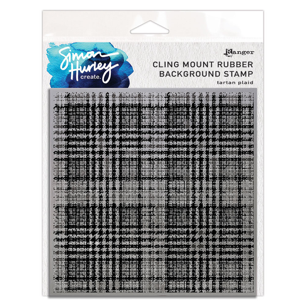 Ranger Simon Hurley create. Background Stamps 6x6 Inch Tartan Plaid (HUR92773)