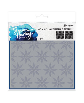 Ranger Simon Hurley create. Layering Stencils 6x6 Inch Spiral Star (2pcs) (HUS86710)
