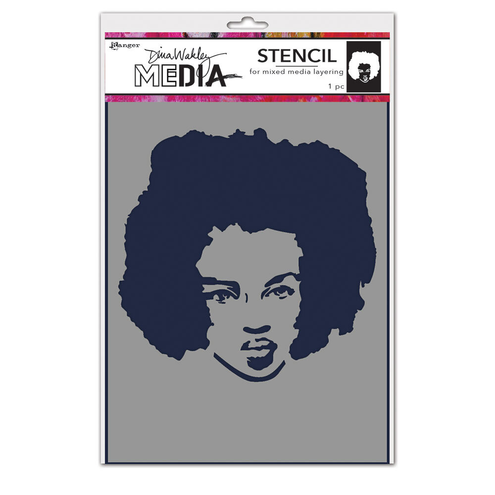 Ranger Dina Wakley MEdia Stencils Proud Woman (MDS87731)