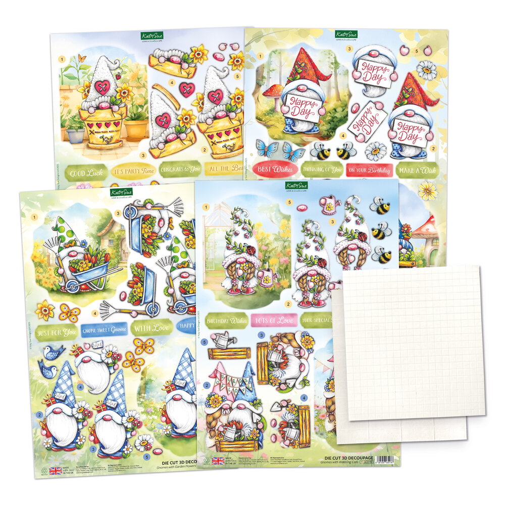 Katy Sue Designs Garden Gnomes Card Making Kit (17-10106TGG) Katy Sue Designs Garden Gnomes Card Making Kit (17-10106TGG)