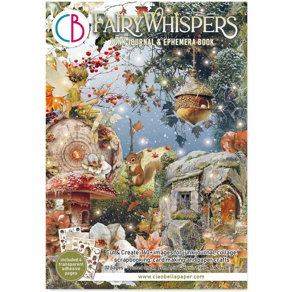 Ciao Bella Fairy Whispers A4 Junk Journal Ephemera Book (32pcs) (CBB019)