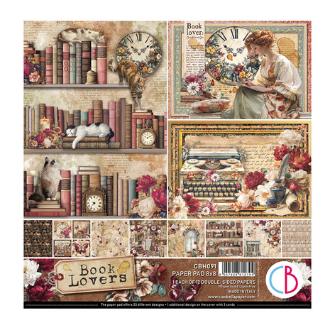 Ciao Bella Book Lovers Pad 8x8 Inch Paper Pad (12pcs) (CBH091) Ciao Bella Book Lovers Pad 8x8 Inch Paper Pad (12pcs) (CBH091)