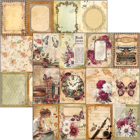 Ciao Bella Book Lovers Pad 8x8 Inch Paper Pad (12pcs) (CBH091) Ciao Bella Book Lovers Pad 8x8 Inch Paper Pad (12pcs) (CBH091)