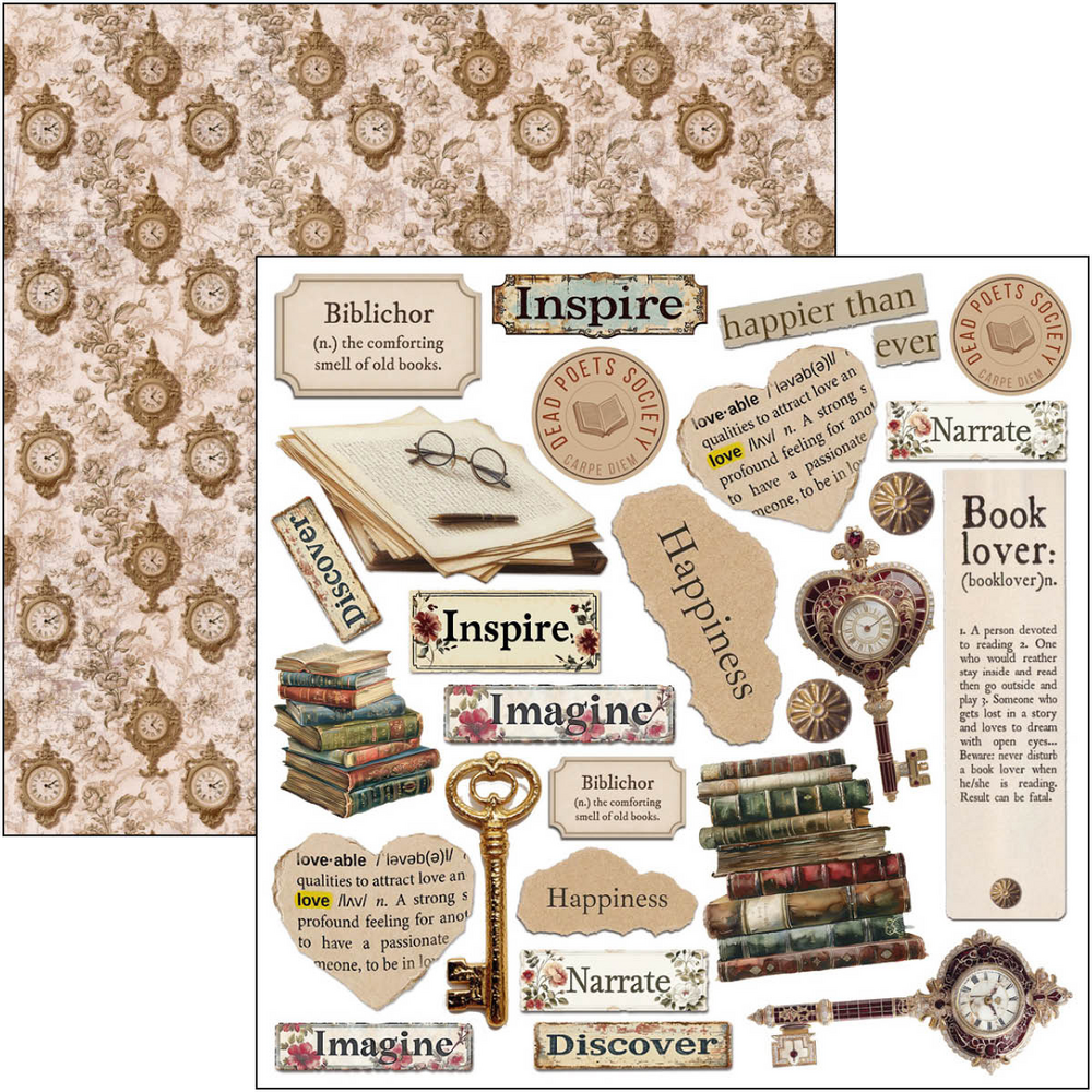 Ciao Bella Book Lovers 6x6 Inch Fussy Cut Pad (24pcs) (CBQE091) Ciao Bella Book Lovers 6x6 Inch Fussy Cut Pad (24pcs) (CBQE091)