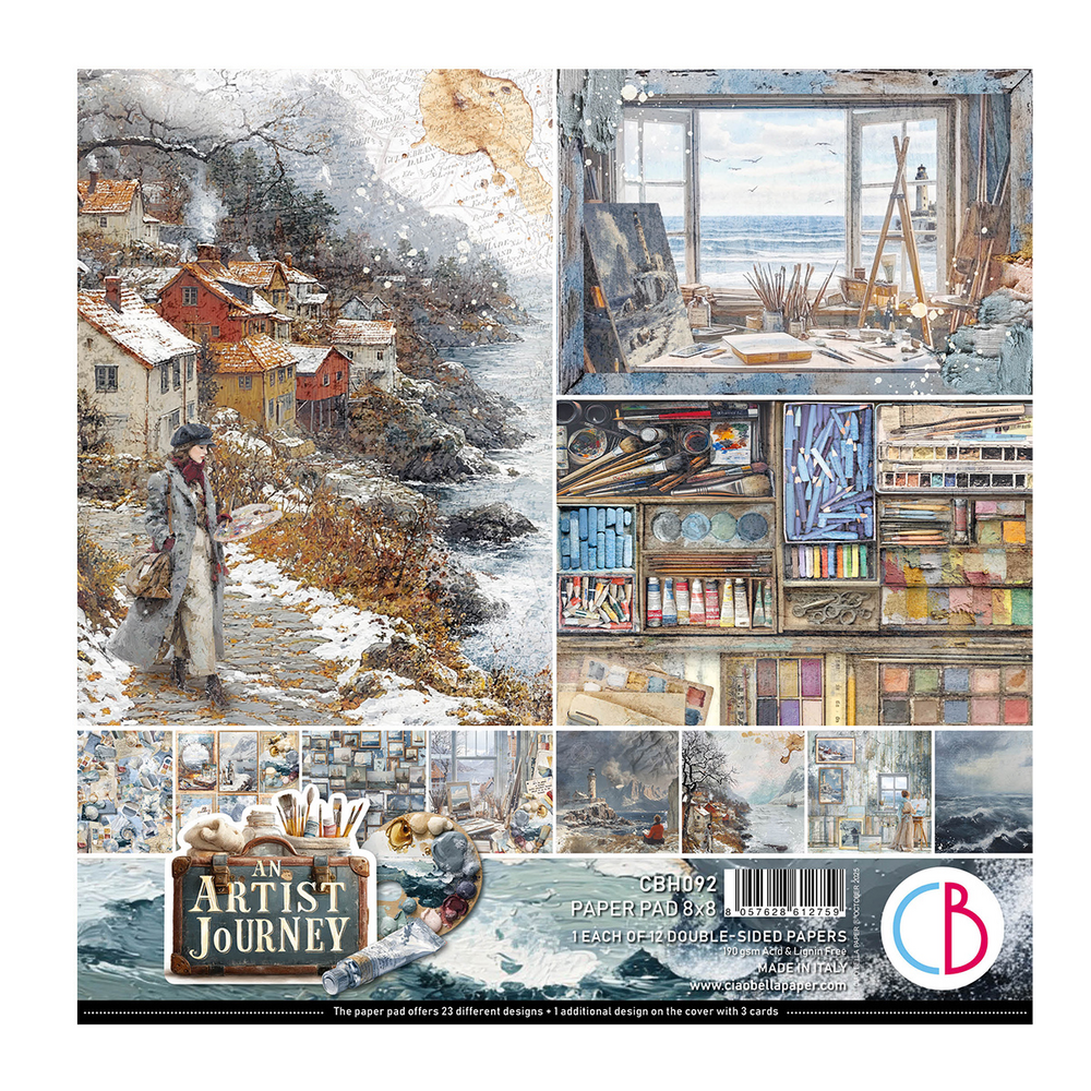 Ciao Bella An Artist Journey 8x8 Inch Paper Pad (12pcs) (CBH092) Ciao Bella An Artist Journey 8x8 Inch Paper Pad (12pcs) (CBH092)