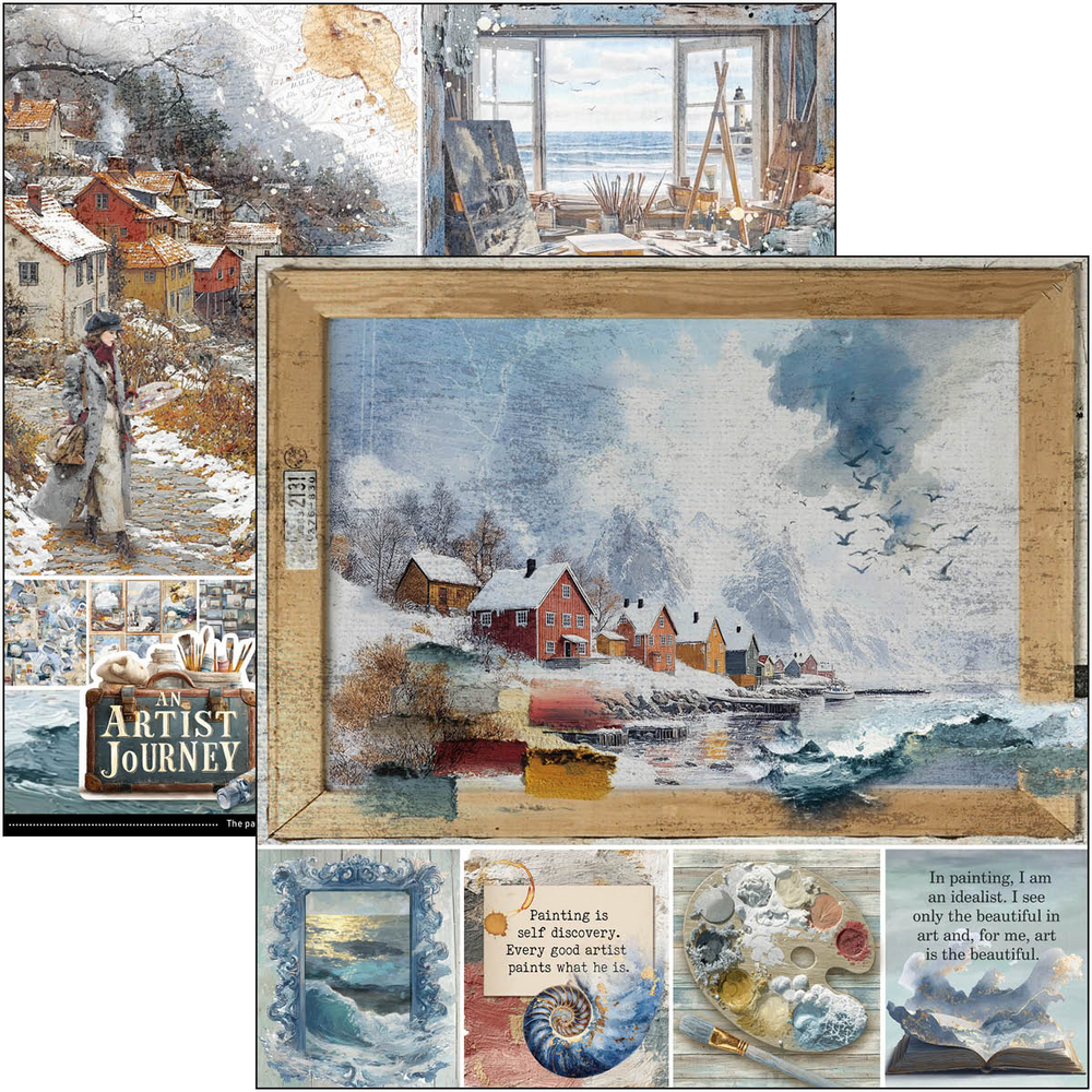 Ciao Bella An Artist Journey 8x8 Inch Paper Pad (12pcs) (CBH092) Ciao Bella An Artist Journey 8x8 Inch Paper Pad (12pcs) (CBH092)