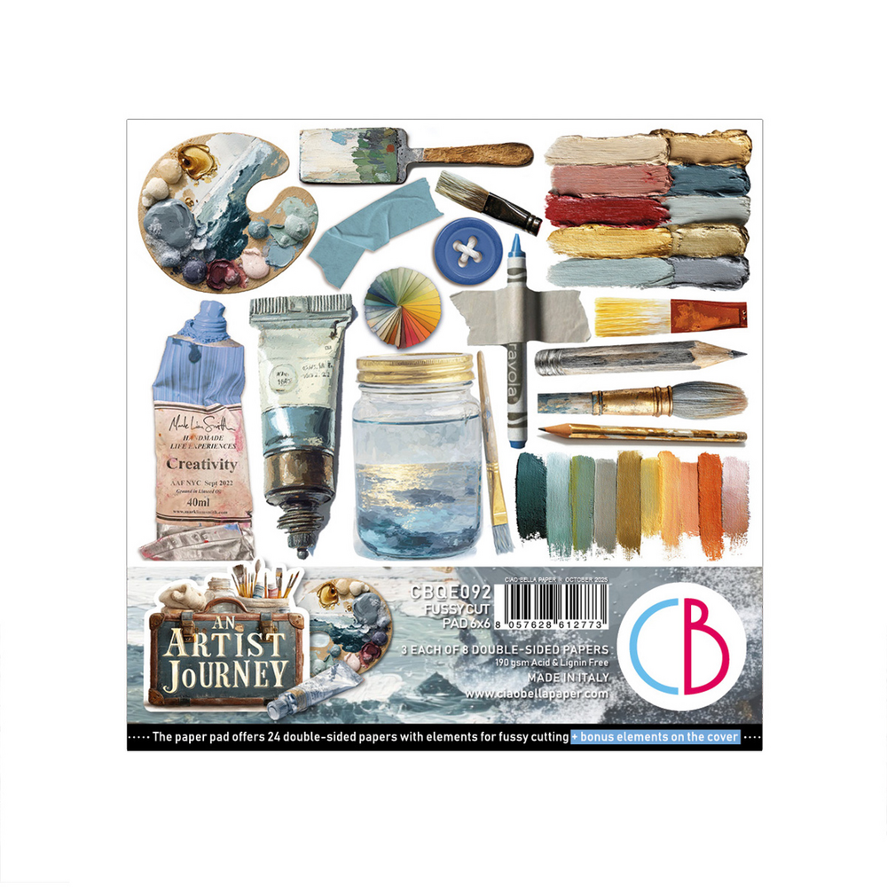Ciao Bella An Artist Journey 6x6 Inch Fussy Cut Pad (24pcs) (CBQE092) Ciao Bella An Artist Journey 6x6 Inch Fussy Cut Pad (24pcs) (CBQE092)