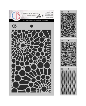 Ciao Bella An Artist journey 5x8 Inch Stencil Mix Triple Layer Set (MSX005)