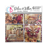 Ciao Bella Book Lovers 6x6 Inch Deluxe Paper Pearl Copper & Vellum Dual Pack Mixed (6pcs) (CBXQ004)