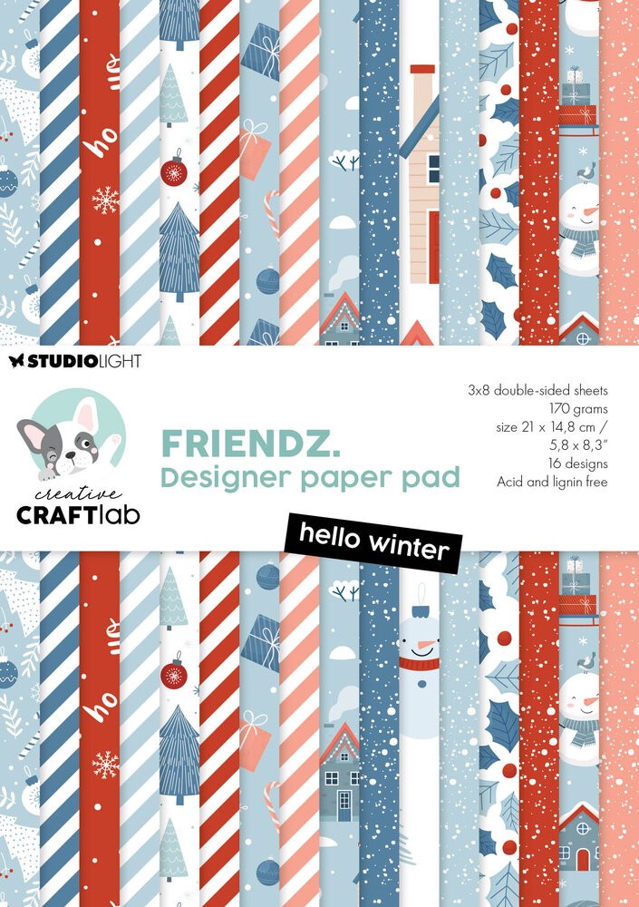 Creative Craftlab Friendz Design Paper Pad Hello Winter (CCL-FR-DPP305) Creative Craftlab Friendz Design Paper Pad Hello Winter (CCL-FR-DPP305)