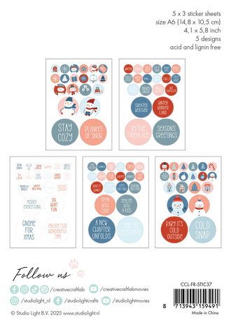 Creative Craftlab Friendz Stickers Winter (CCL-FR-STIC37) Creative Craftlab Friendz Stickers Winter (CCL-FR-STIC37)