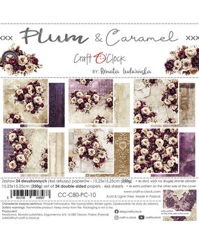 Craft O'Clock Plum & Caramel 6x6 Inch Paper Set (CC-C80-PC-10)