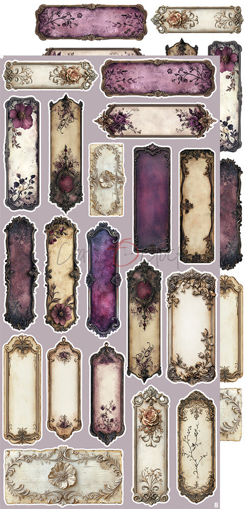 Craft O'Clock Plum & Caramel Extras Set Flowers & More (CC-C80-PC-11)