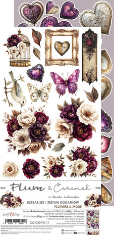 Craft O'Clock Plum & Caramel Extras Set Flowers & More (CC-C80-PC-11)