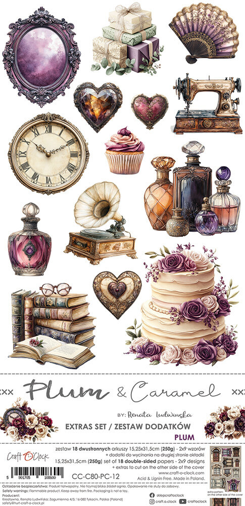 Craft O'Clock Plum & Caramel Extras Set Plum (CC-C80-PC-12)