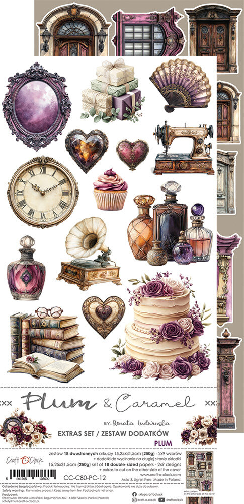 Craft O'Clock Plum & Caramel Extras Set Plum (CC-C80-PC-12)