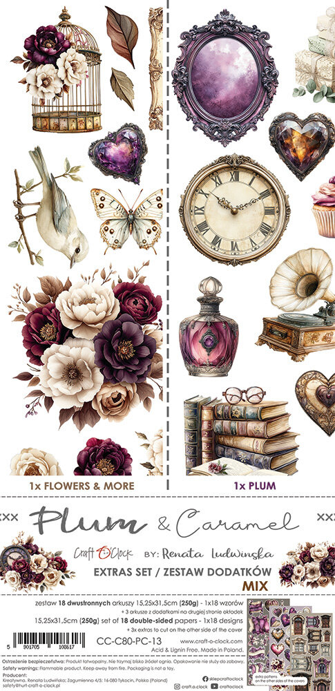 Craft O'Clock Plum & Caramel Extras Set Mix (CC-C80-PC-13)