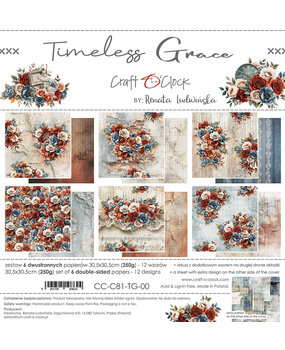 Craft O'Clock Timeless Grace 12x12 Inch Paper Set (CC-C81-TG-00)