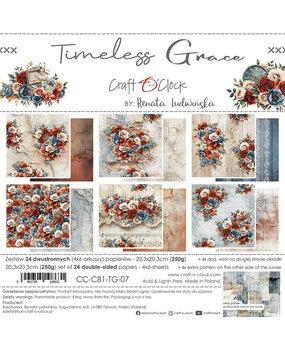 Craft O'Clock Timeless Grace 8x8 Inch Paper Set (CC-C81-TG-07)