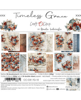 Craft O'Clock Timeless Grace 6x6 Inch Paper Set (CC-C81-TG-10)