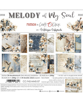 Craft O'Clock Melody of My Soul 8x8 Inch Paper Set (CC-F42-MMS-07)