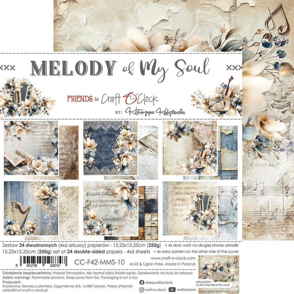 Craft O'Clock Melody of My Soul 6x6 Inch Paper Set (CC-F42-MMS-10)