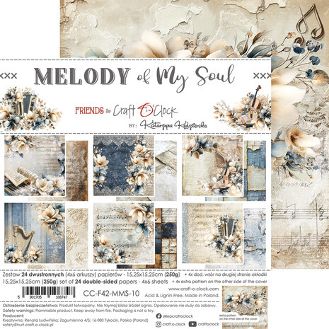 Craft O'Clock Melody of My Soul 6x6 Inch Paper Set (CC-F42-MMS-10)
