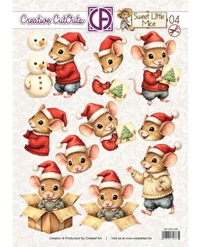 Creatief Art Sweet Little Mice Christmas 04 Creative CutOuts (CCO-028) Creatief Art Sweet Little Mice Christmas 04 Creative CutOuts (CCO-028)