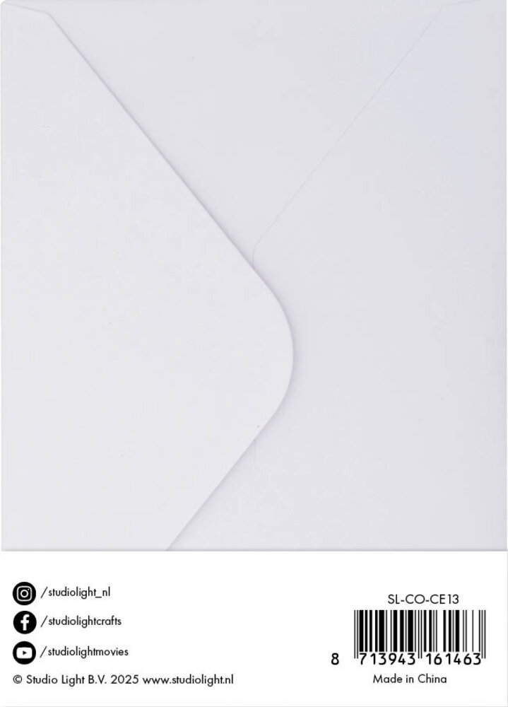Studio Light Cards & Envelopes A6 Christmas Red - White Envelopes (10/10pcs) (SL-CO-CE13) (BASIC) Studio Light Cards & Envelopes A6 Christmas Red - White Envelopes (10/10pcs) (SL-CO-CE13) (BASIC)